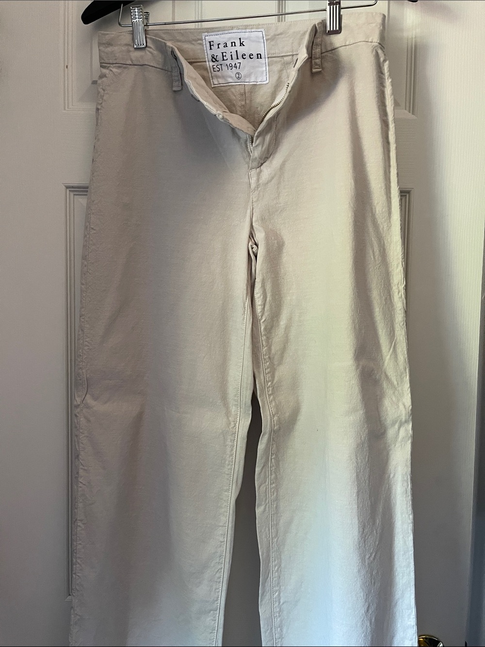 Frank & Eileen Wide leg linen Chinos